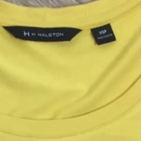 H by Halston Yellow T-Shirt Maxi High Low Dress - Picture 9 of 9